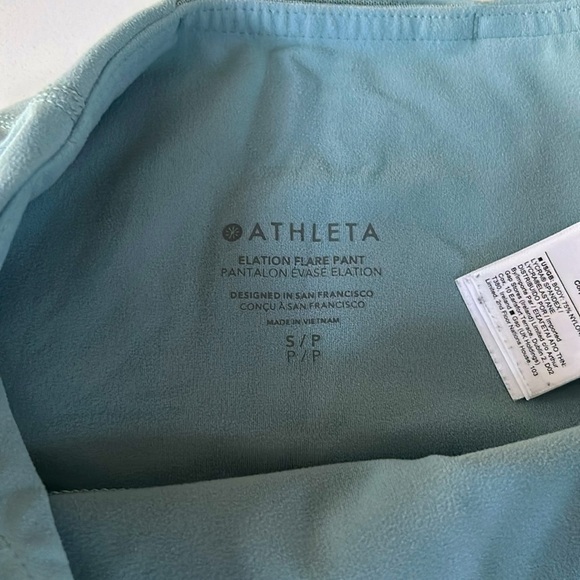 Athleta ELATION HIGH RISE FLARE PANT size small in Light Green - Picture 5 of 12